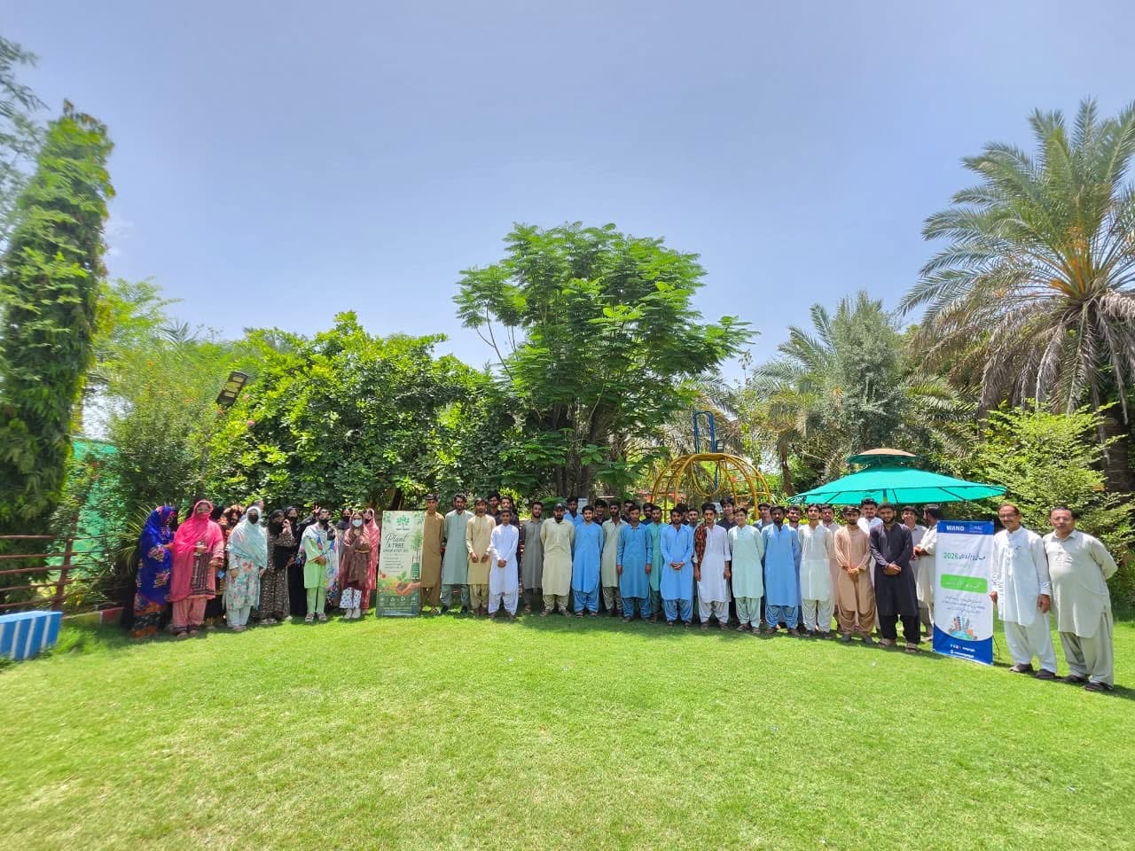 International Youth Day 2026 participants gathered outdoors with WANG in Balochistan