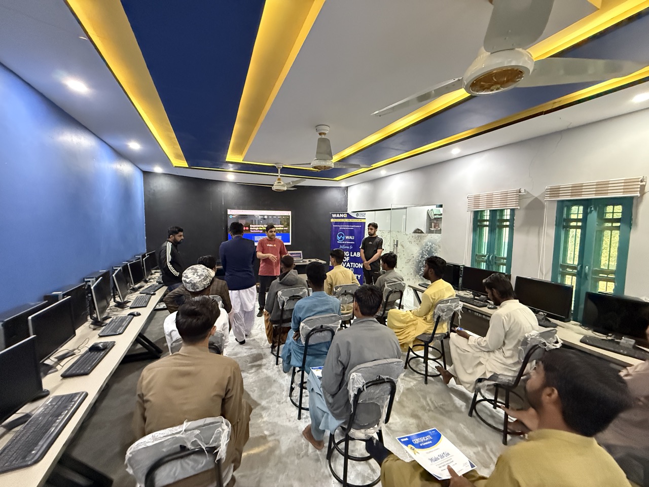 Youth training session inside WALI innovation lab