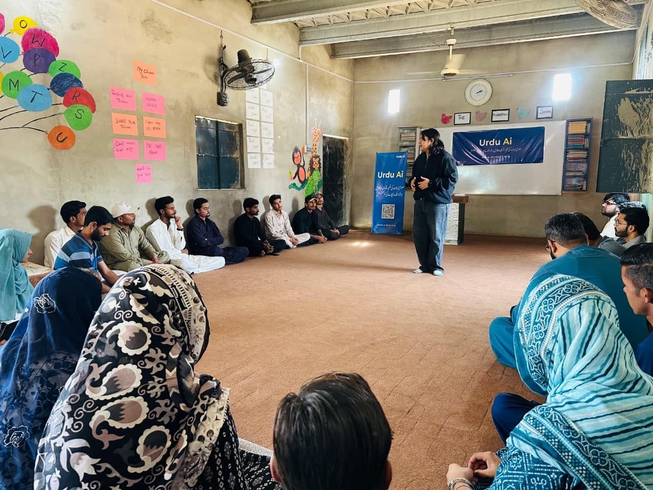 Community AI education session in Jamshoro Sindh